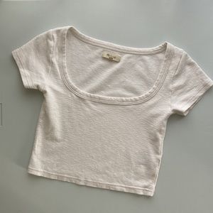 Madewell square neck crop baby tee